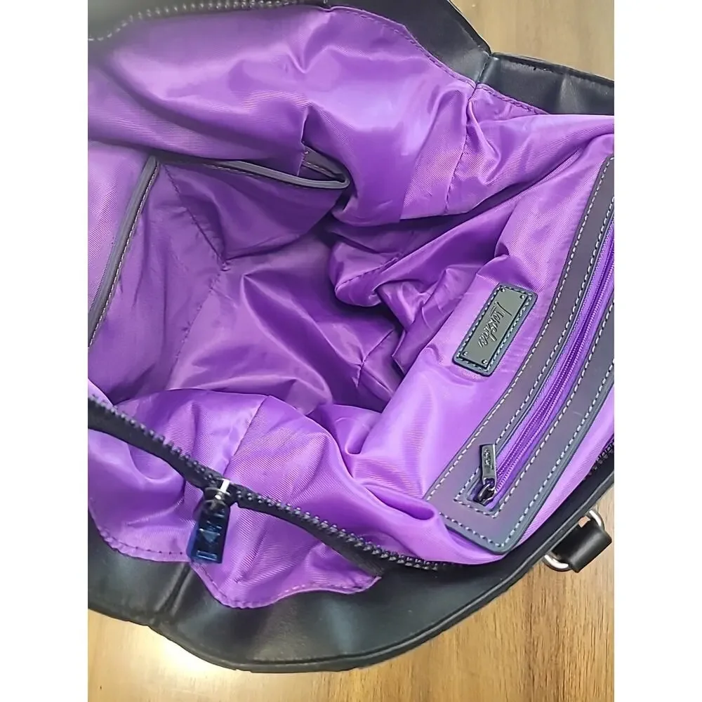 Luxshe Color Changing Prism Holographic Laptop Bag Futuristic Avante Garde Geo